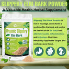 Slippery Elm, Slippery Elm Powder Organic, from Inner Bark (349 Serving)