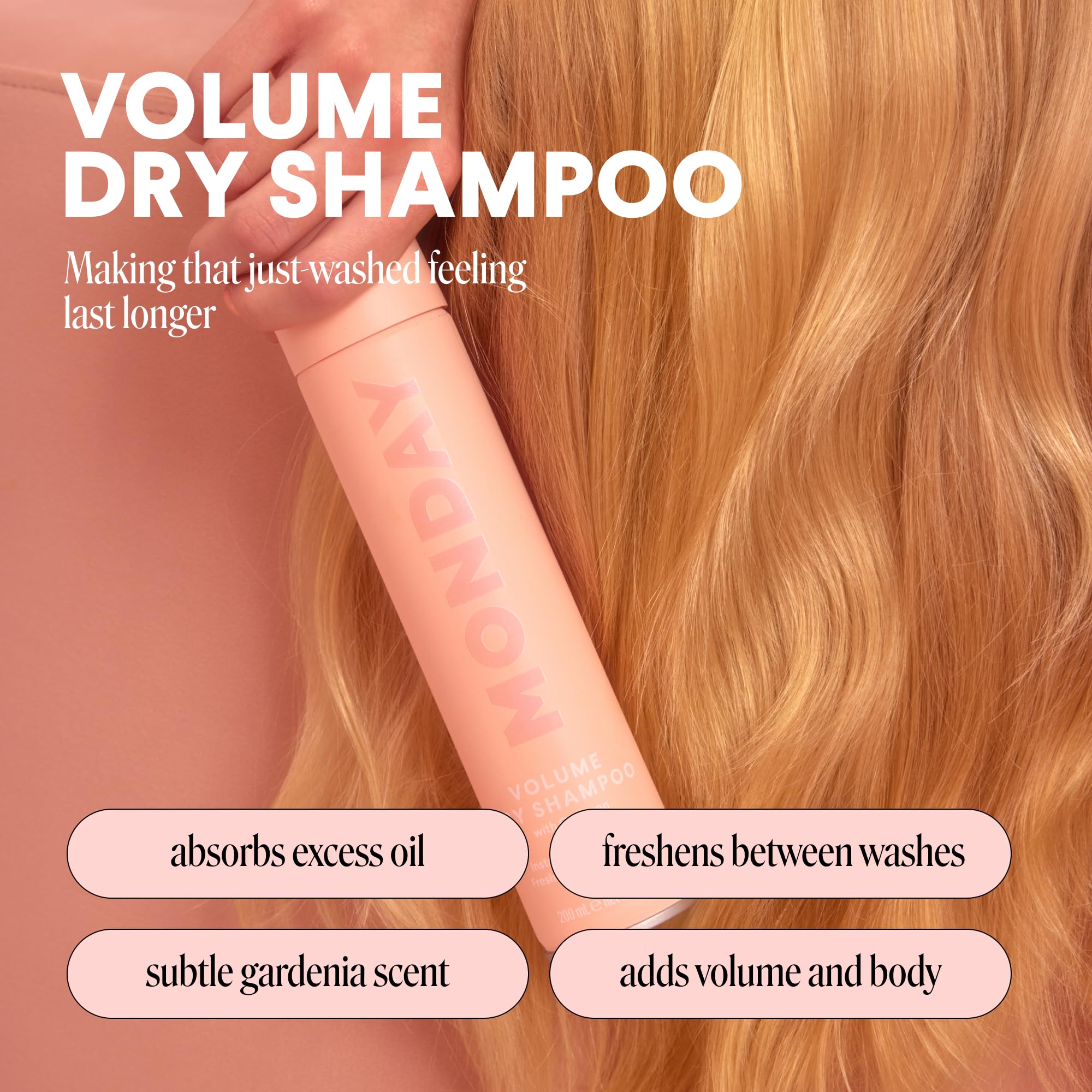 MONDAY HAIRCARE VOLUME Dry Shampoo with Collagen, oil-absorbing ideal for Thin & Fine Hair 200 mL