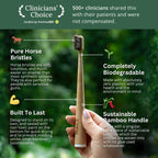 PRIMALS Horse Bristle & Bamboo Toothbrush (4-Pack) - Luxurious & Soft Horse Bristles - Fully Biodegradable - Plastic & Nylon Free - Quick Dry Design
