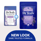 Dr Teal's Pure Epsom Magnesium Salt Soak, Soothe & Sleep with Lavender, 3 lb (Pack of 4)