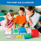 Base Ten Blocks Plastic 147 pcs Place Value Blocks with 3 dice