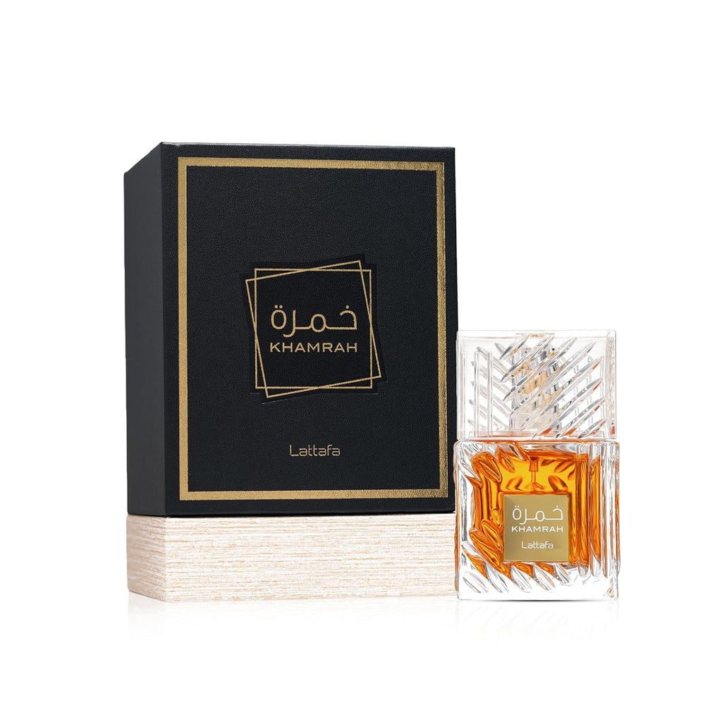 Buy now Lattafa Khamrah - Vanilla, Warm Spicy, Amber, Cinnamon - Eau de Parfum Long-Lasting Fragrance for Unisex, 3.40 Ounce / 100 ml at indiglob india