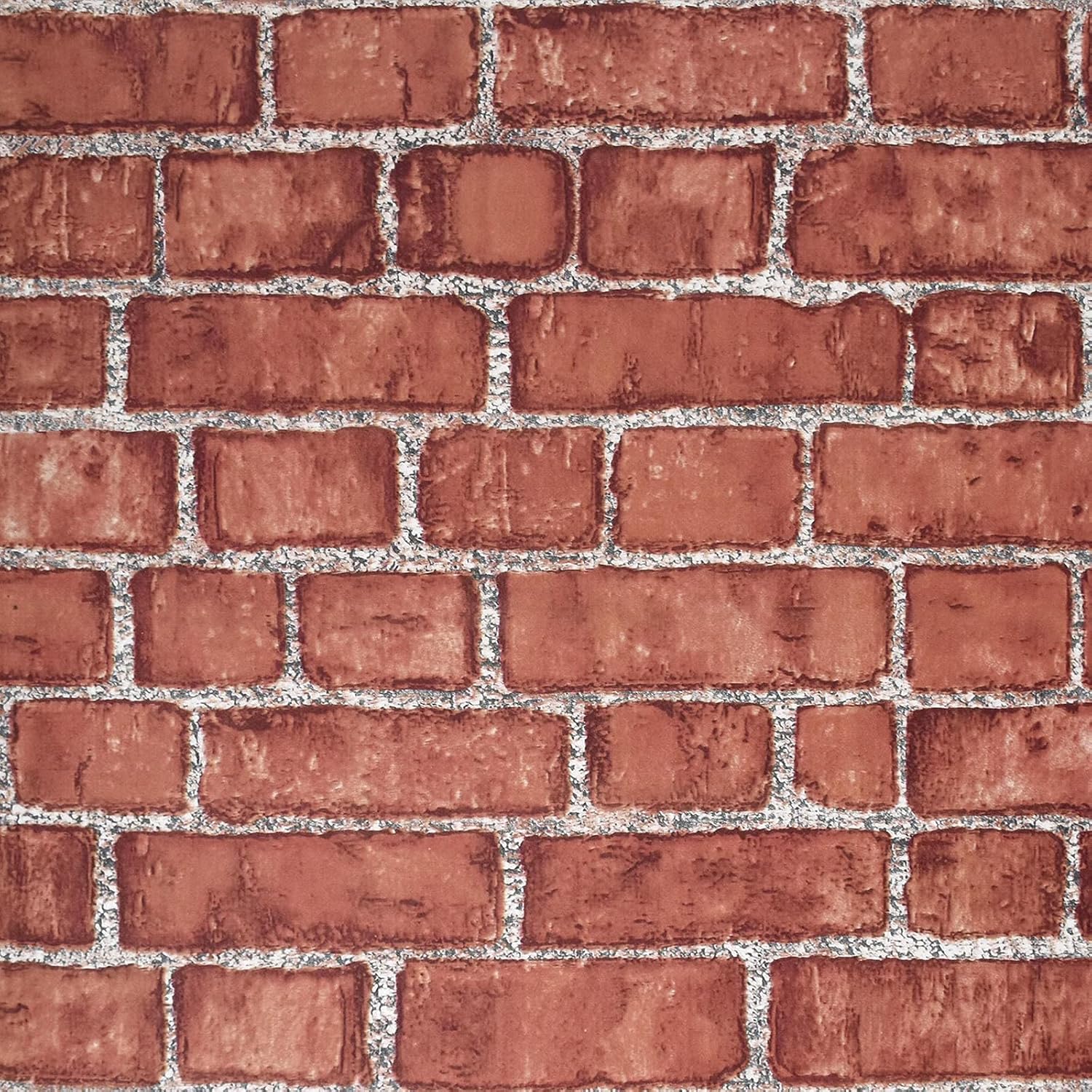 Buy now Cohoo Home Brick Wallpaper Peel and Stick Contact Paper 120inL 18inW Faux 3D Brick Contact Paper for Walls White Gray Grey Self Adhesive Removable Wallpaper Backsplash Bedroom Wall Sticky Waterproof 17.7" x 118" Red at indiglob india