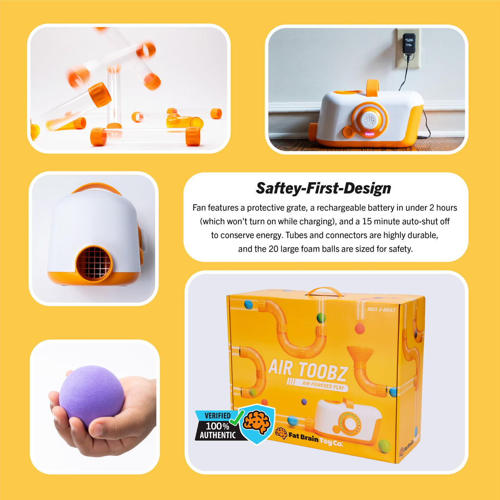 Buy now Fat Brain Toys The Original Air Toobz, Air-Powered STEM Building Toys for Kids & Teens, Kids Building Toys, STEM Toys for 3+ Year Old at indiglob india