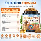 Carmelie Flea and Tick Prevention for Dogs, Flea & Tick + Itch Relief Chews