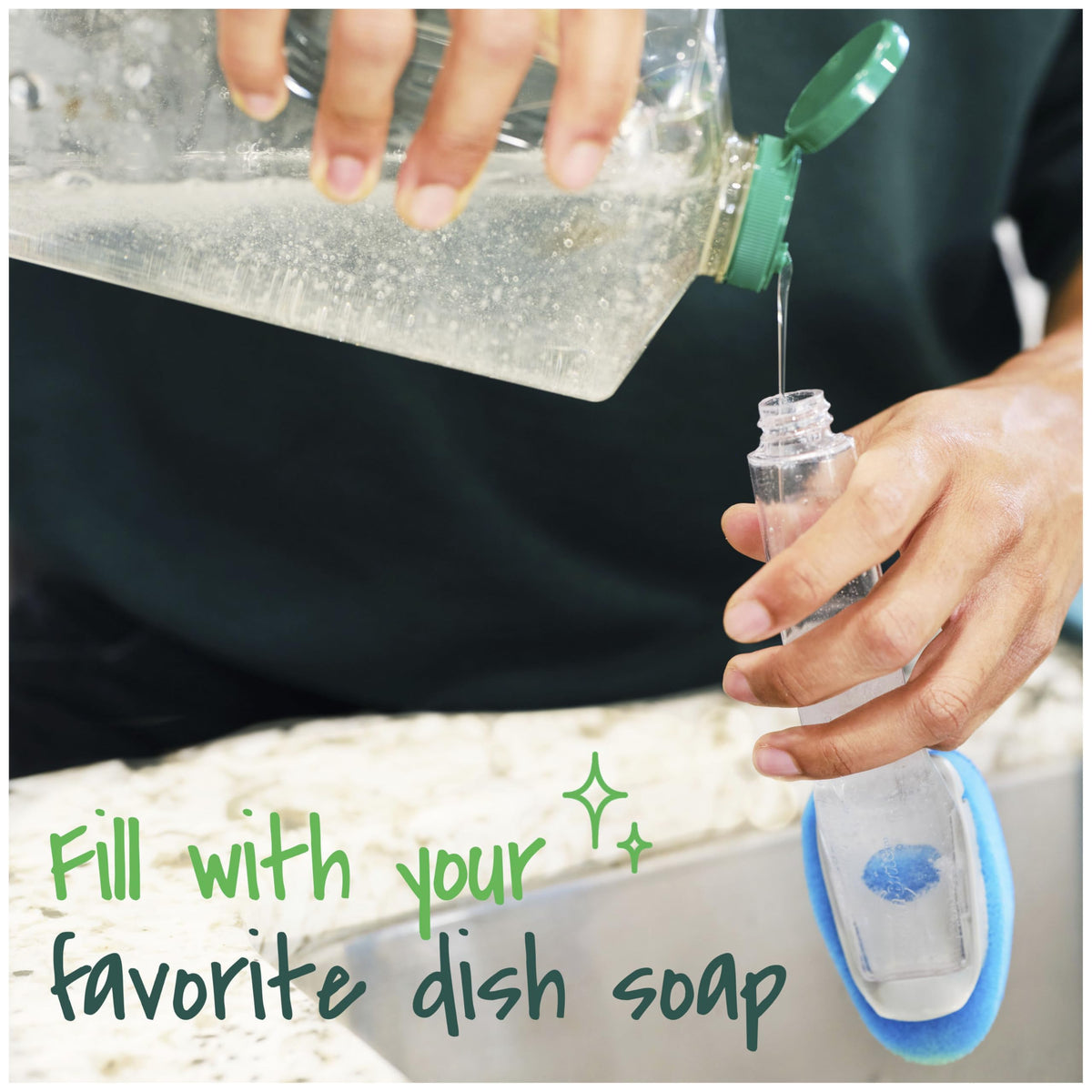 Scotch-Brite Non-Scratch Dishwand Kit, 1 Wand & 7 Refill Pads