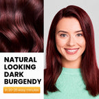 KAISASA Dark Burgundy Hair Dye Shampoo 3 in 1 for Gray Hair, Women & Men | Easy-to-Use Hair Color Shampoo for Full Gray Coverage and Daily Hair Care