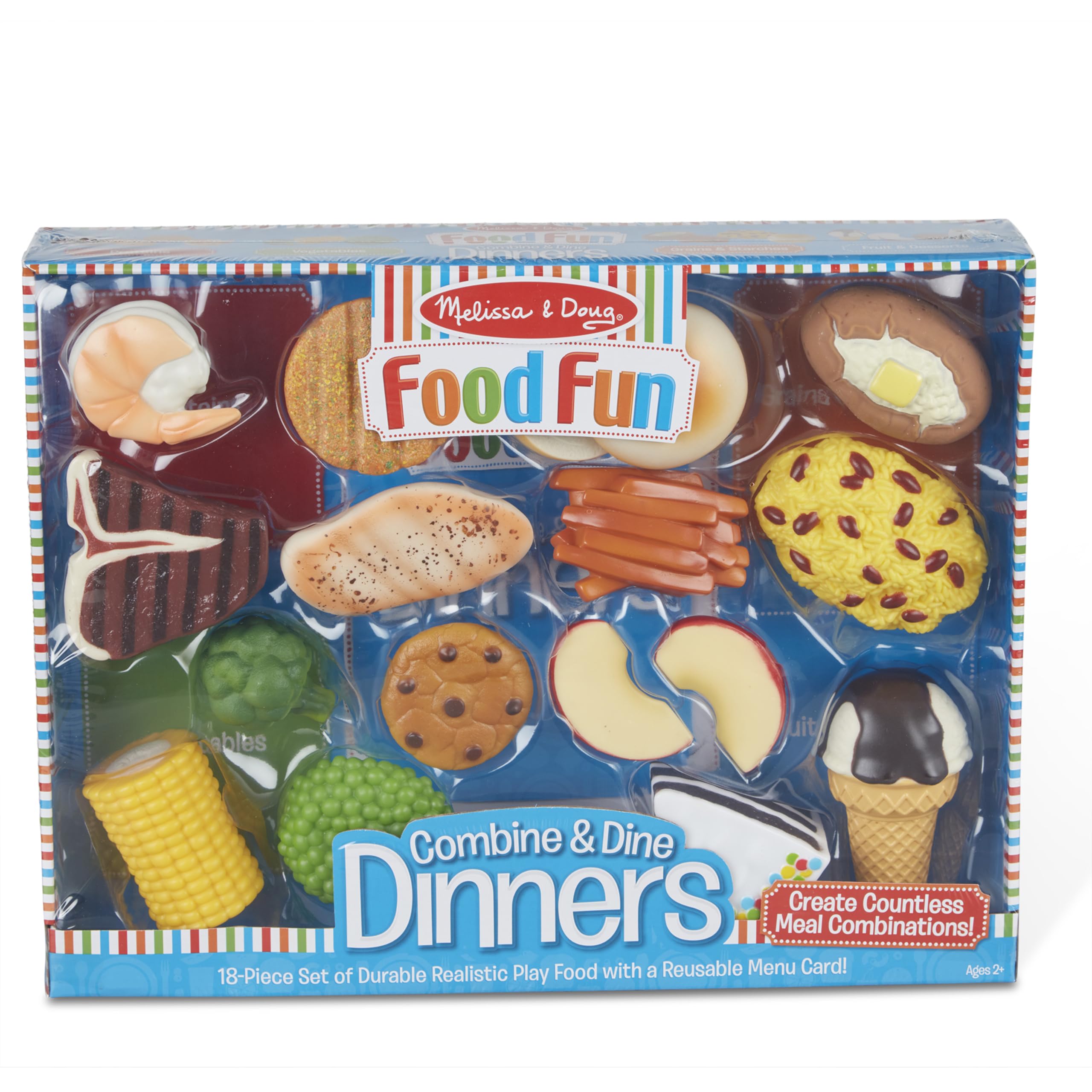 Buy now Melissa & Doug Fun Food Combine & Dine Durable Play Food for Toddlers Boys and Girls at indiglob india