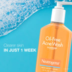 Buy now Neutrogena Oil-Free Acne Wash, Acne Fighting Facial Cleanser with Salicylic Acid Medicine, Acne Treatment for Face, Non-Comedogenic, Residue-Free, 9.1 fl oz Pump Bottles, 3 Pack at indiglob india