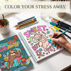 Beautiful Coloring Book Set of 2 for Adult Relaxation - Funny Designs
