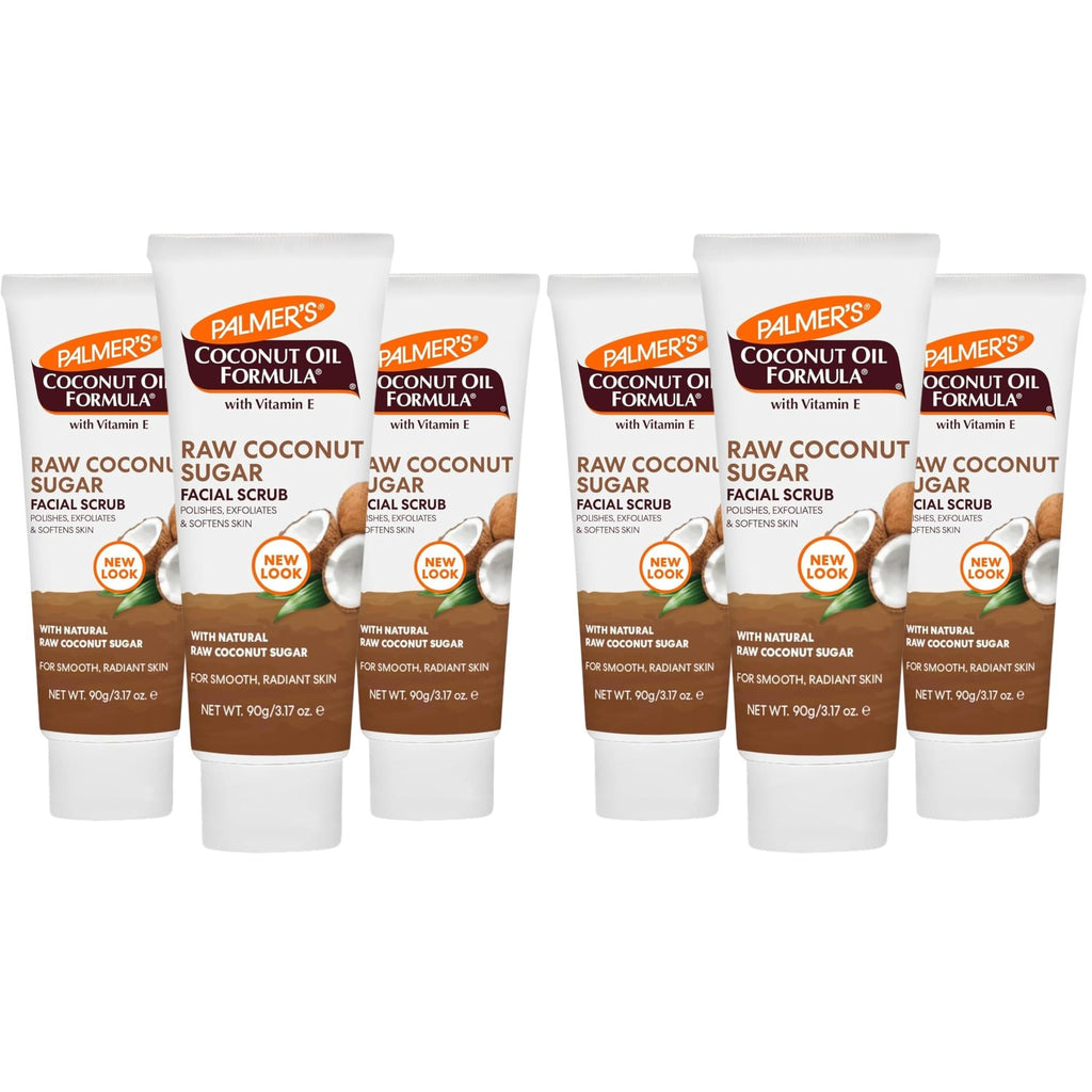 Palmer's Coconut Sugar Facial Scrub Exfoliator (3.17 Oz - Pack of 3) | 3.17 oz Face Scrub to Gently Exfoliate Away Dirt and Dead Skin Cells with Chamomile to Soften & Calm for Smooth, Radiant Skin