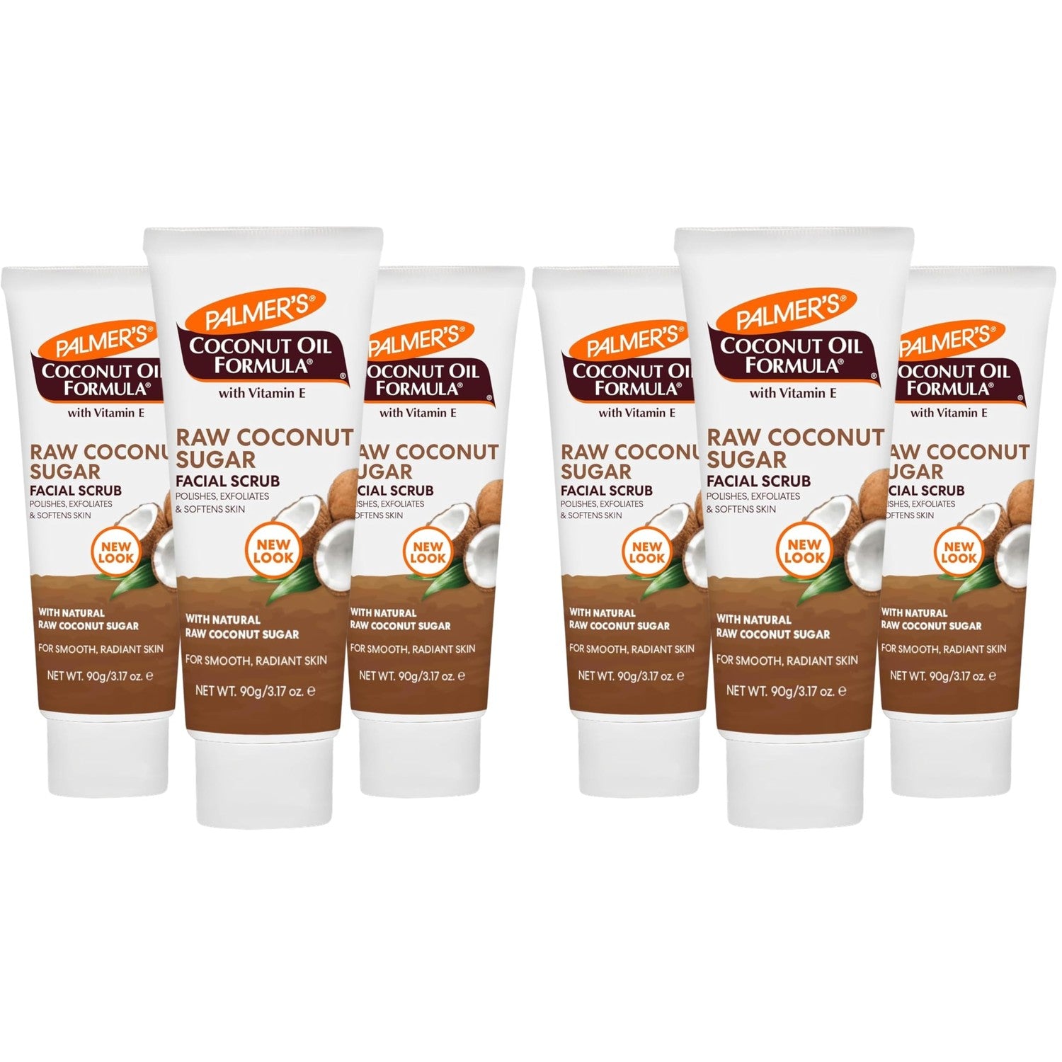 Palmer's Coconut Sugar Facial Scrub Exfoliator (3.17 Oz - Pack of 3) | 3.17 oz Face Scrub to Gently Exfoliate Away Dirt and Dead Skin Cells with Chamomile to Soften & Calm for Smooth, Radiant Skin