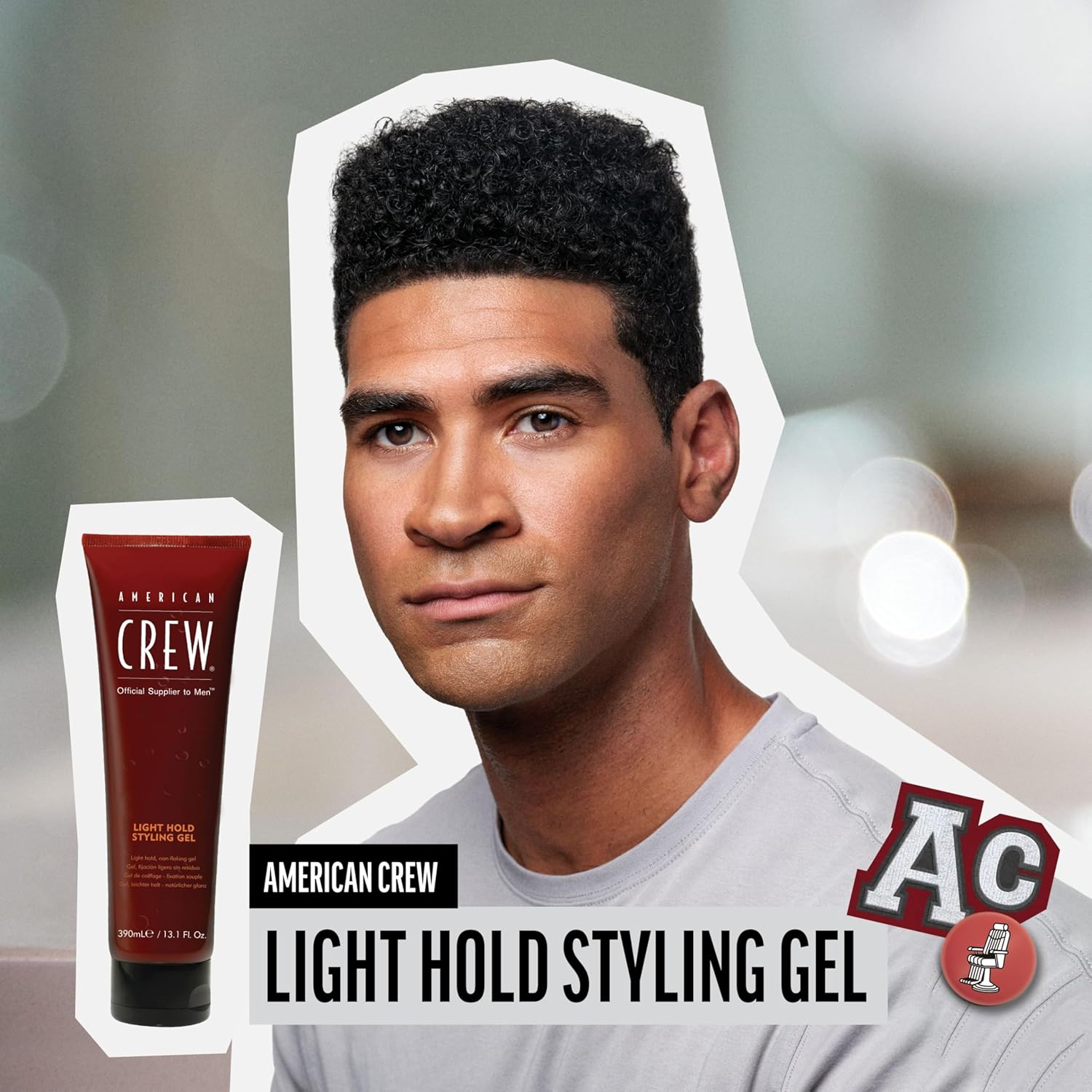 Buy now American Crew Men's Hair Gel, Light Hold Styling Product, 13.1 fl oz at indiglob india