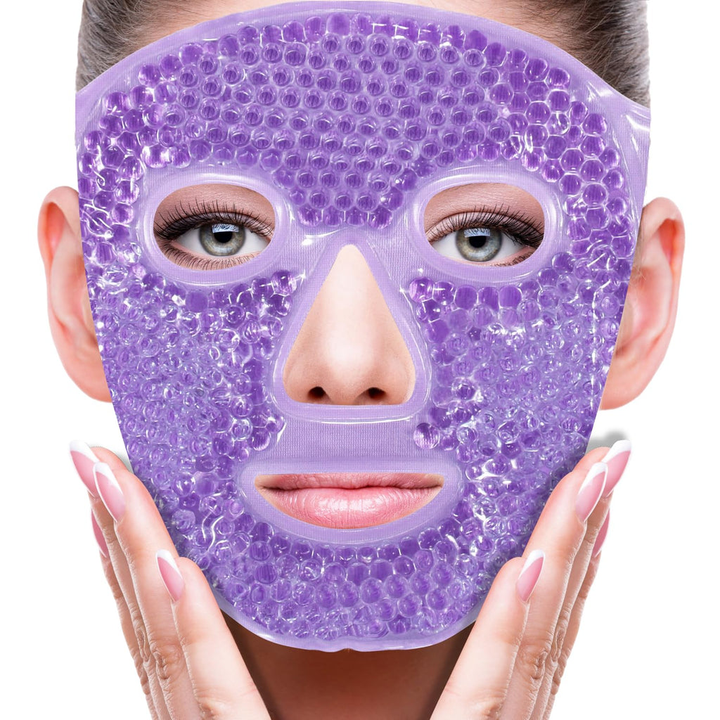 Buy now Cold Face Eye Mask Ice Pack Reduce Facial Puff, Dark Circles, Gel Hot Heat Cold Compress Pack, Face SPA Gift for Woman Sleeping, Pressure, Headaches, Skin Care, Post Laser Cosmetic Care[Blue] Purple #22 at indiglob india