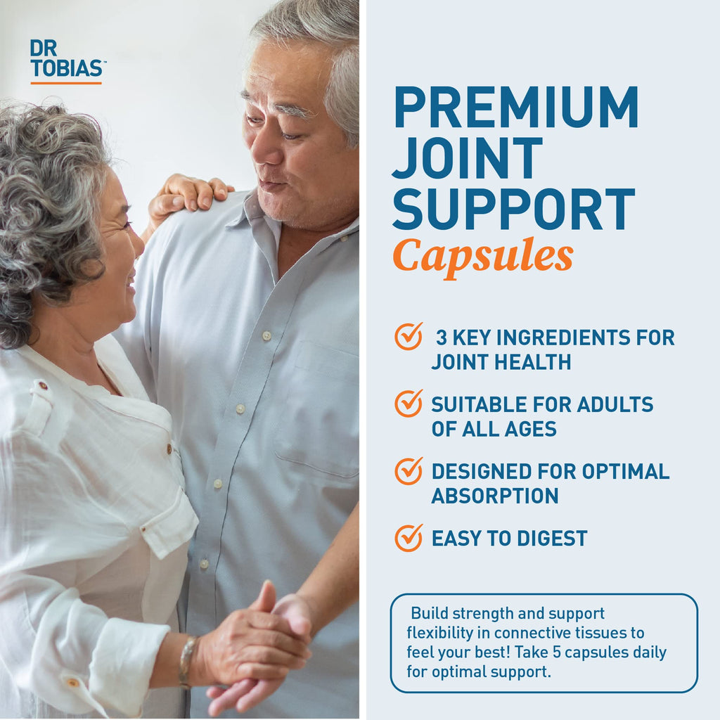 Buy now Dr. Tobias Joint Support Supplement with Glucosamine Chondroitin MSM, Supports Connective Tissue, Function & Flexibility, Extra Strength Joint Supplements for Men & Women, 240 Capsules at indiglob india