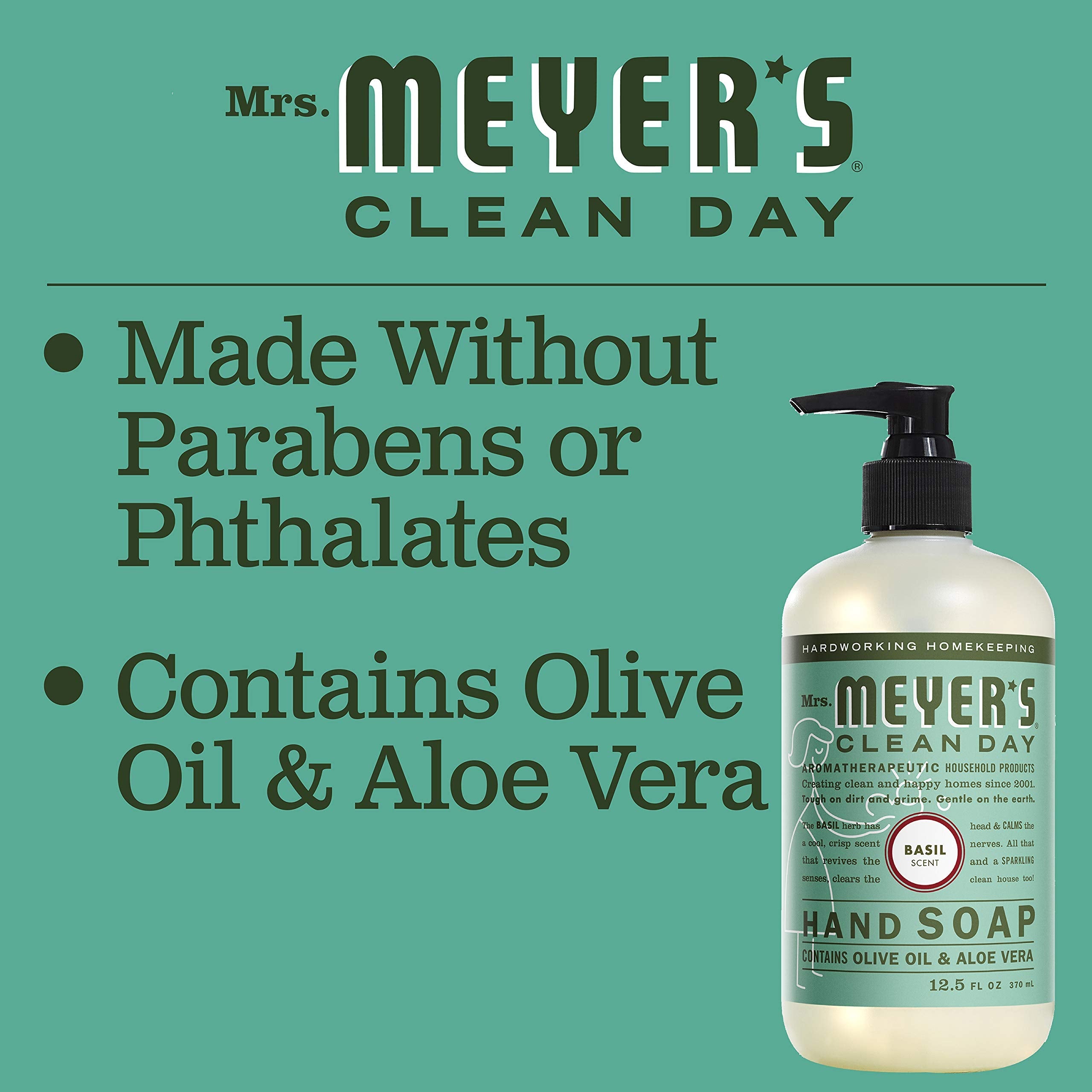 Buy now Mrs. Meyer's Clean Day 14104 Basil Scent Liquid Hand Soap, 12.5 oz. - Quantity 6 at indiglob india
