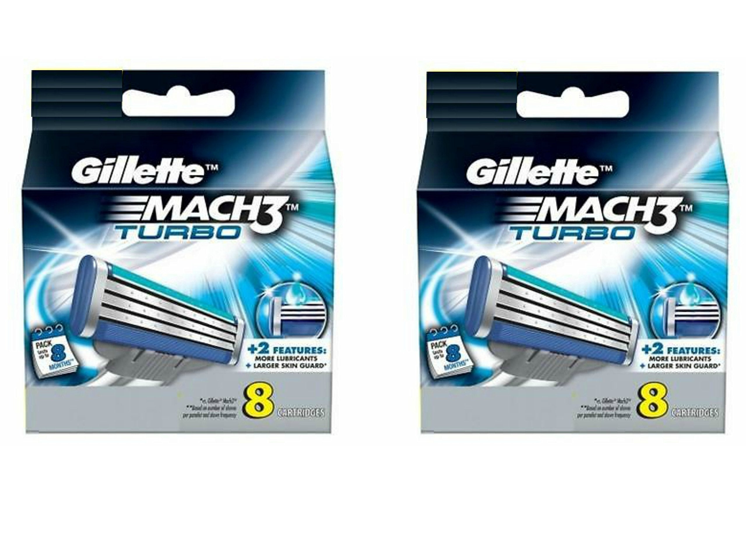 Buy now Gillette MACH3 Turbo Refill Cartridges-8 ct, 2 pk at indiglob india