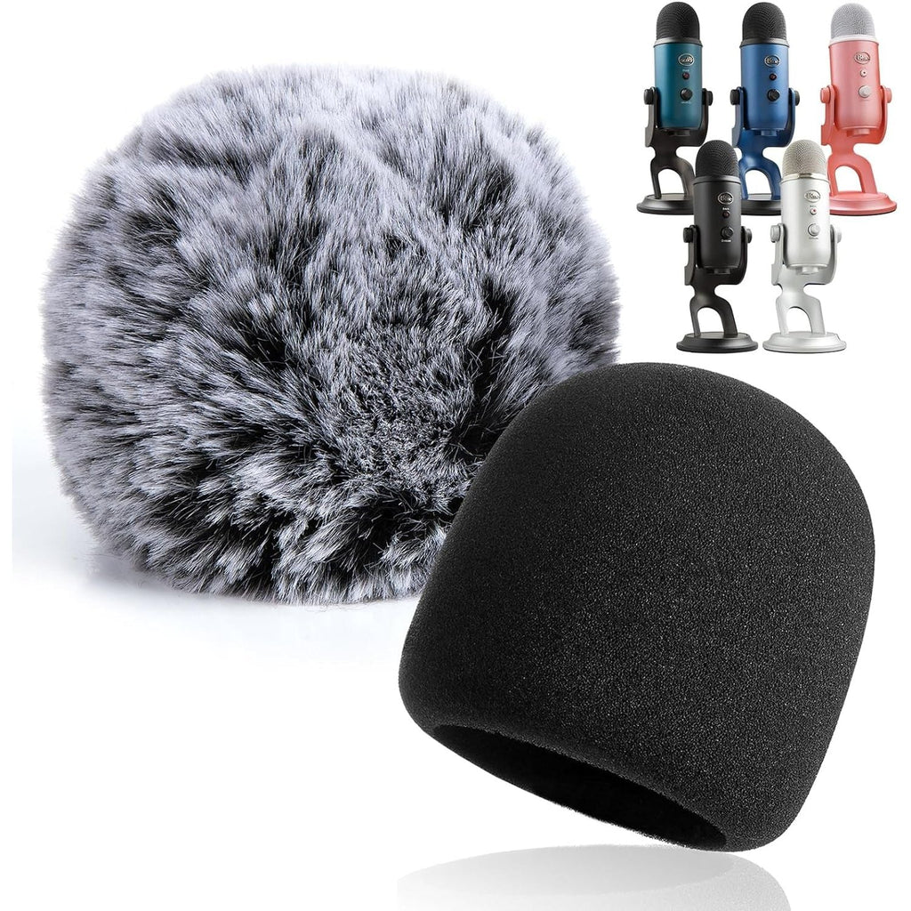 Buy now YOUSHARES 2PCS Blue Yeti Pop Filter for Blue Yeti Microphone, Yeti Foam Windscreen with Dead Cat Blue Yeti Mic Cover for Yeti Mic and Blue Yeti Pro USB Microphone at indiglob india
