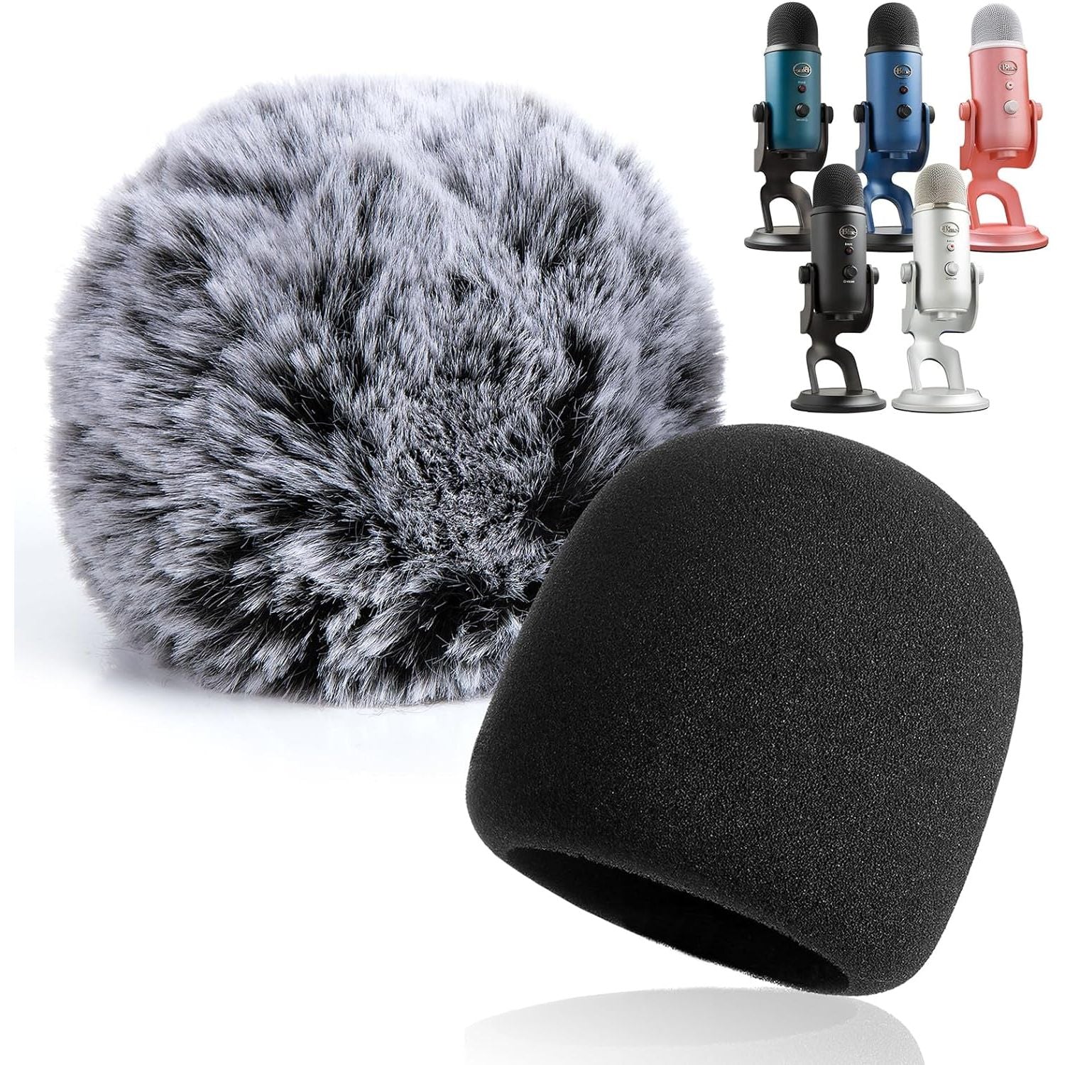 Buy now YOUSHARES 2PCS Blue Yeti Pop Filter for Blue Yeti Microphone, Yeti Foam Windscreen with Dead Cat Blue Yeti Mic Cover for Yeti Mic and Blue Yeti Pro USB Microphone at indiglob india