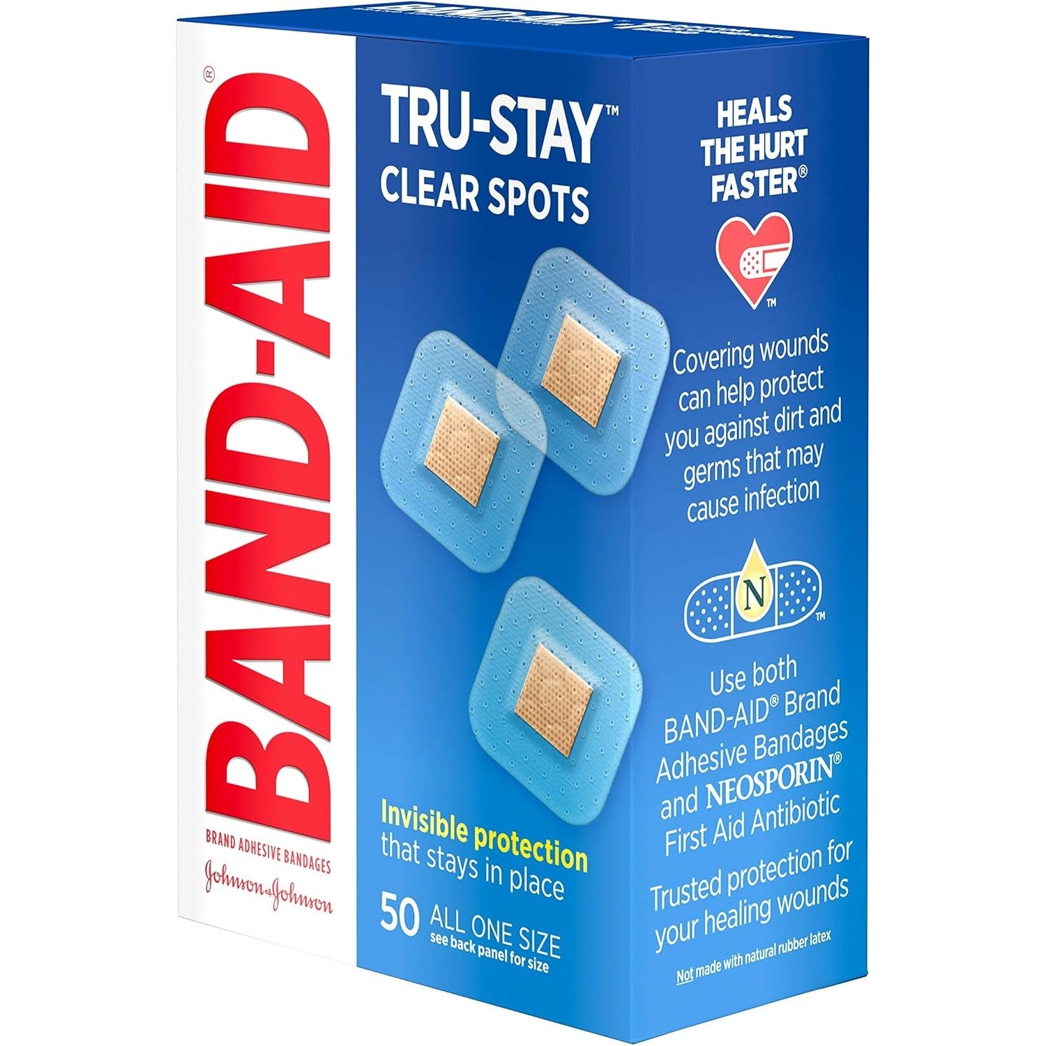 Buy now Band-Aid Brand Tru-Stay Clear Spots Bandages for Discreet First Aid, All One Size, 50 Count at indiglob india