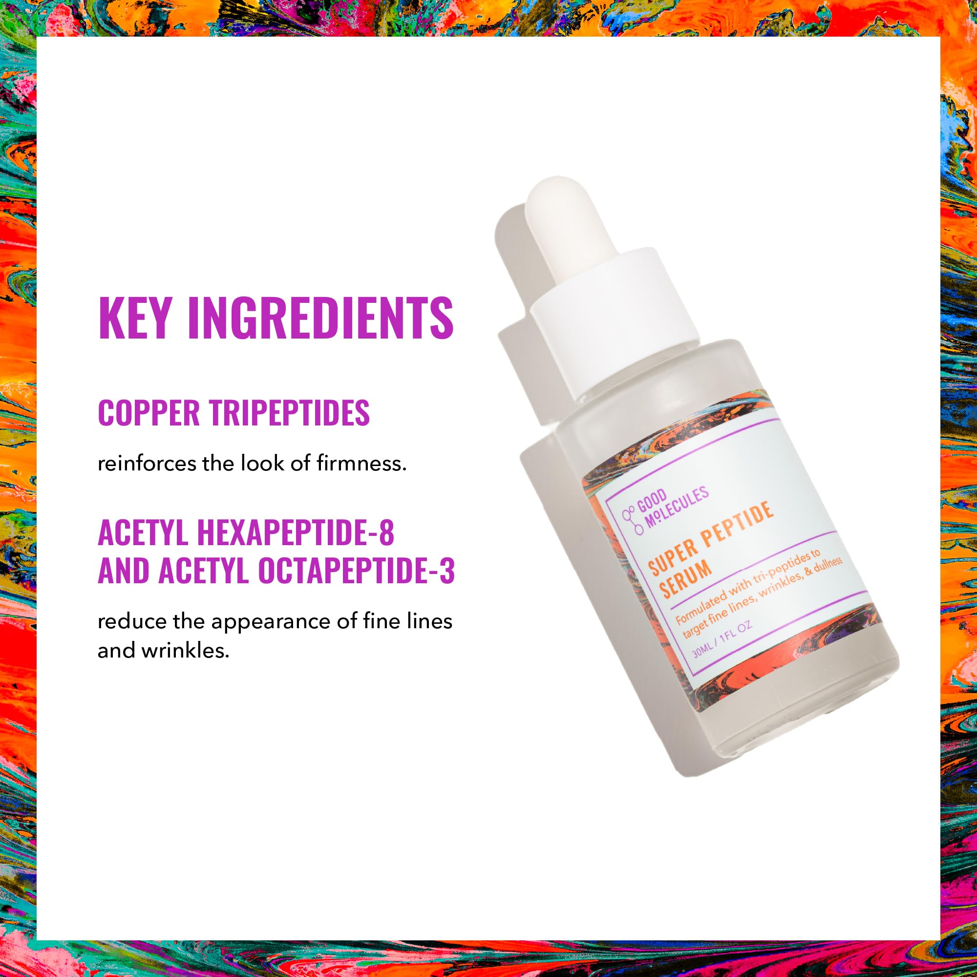 Buy now Good Molecules Super Peptide Serum - Anti-aging Facial Serum with Peptides and Copper Tripeptides to Plump and Firm - Water-Based Skincare for Face at indiglob india