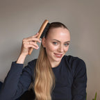 GranNaturals Boar Bristle Slick Back Hair Brush - Large Soft/Medium Smoothing Hairbrush to Style, Polish, & Lay Hair Down Flat to Create a Sleek Frizz Free Hairstyle for Women and Men