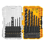 Buy now DEWALT Drill Bit Set, 3-Flats Shank,14-Piece, 135 Degree Split Point, for Plastic, Wood and Metal (DWA1184) at indiglob india