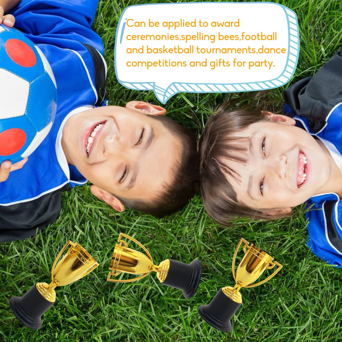 24 Pack Mini Trophies for Kids Awards,Plastic Gold Award Trophy Cups,Golden Award Trophy Cups Set,Gold Participation Trophys Cup for Party Favors,Rewards,Props,Sports,Competitions(4 in)