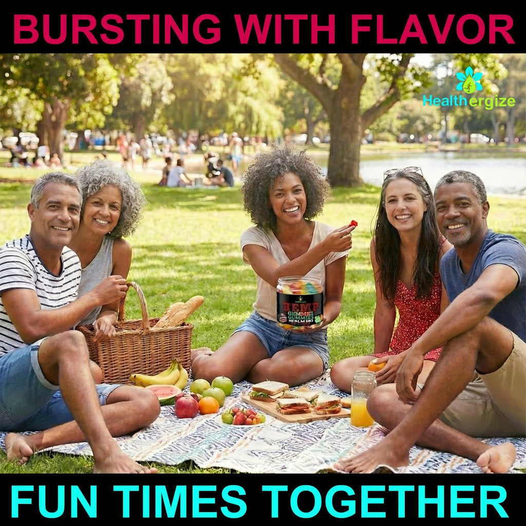 Hemp Gummies for Sleep - Nighttime Support for Relax and Calm-Omega Hemp Oil Infused Gummy Bears, Peace and Focus-Natural Fruity Flavors Edibles-Made in USA-90 Bears