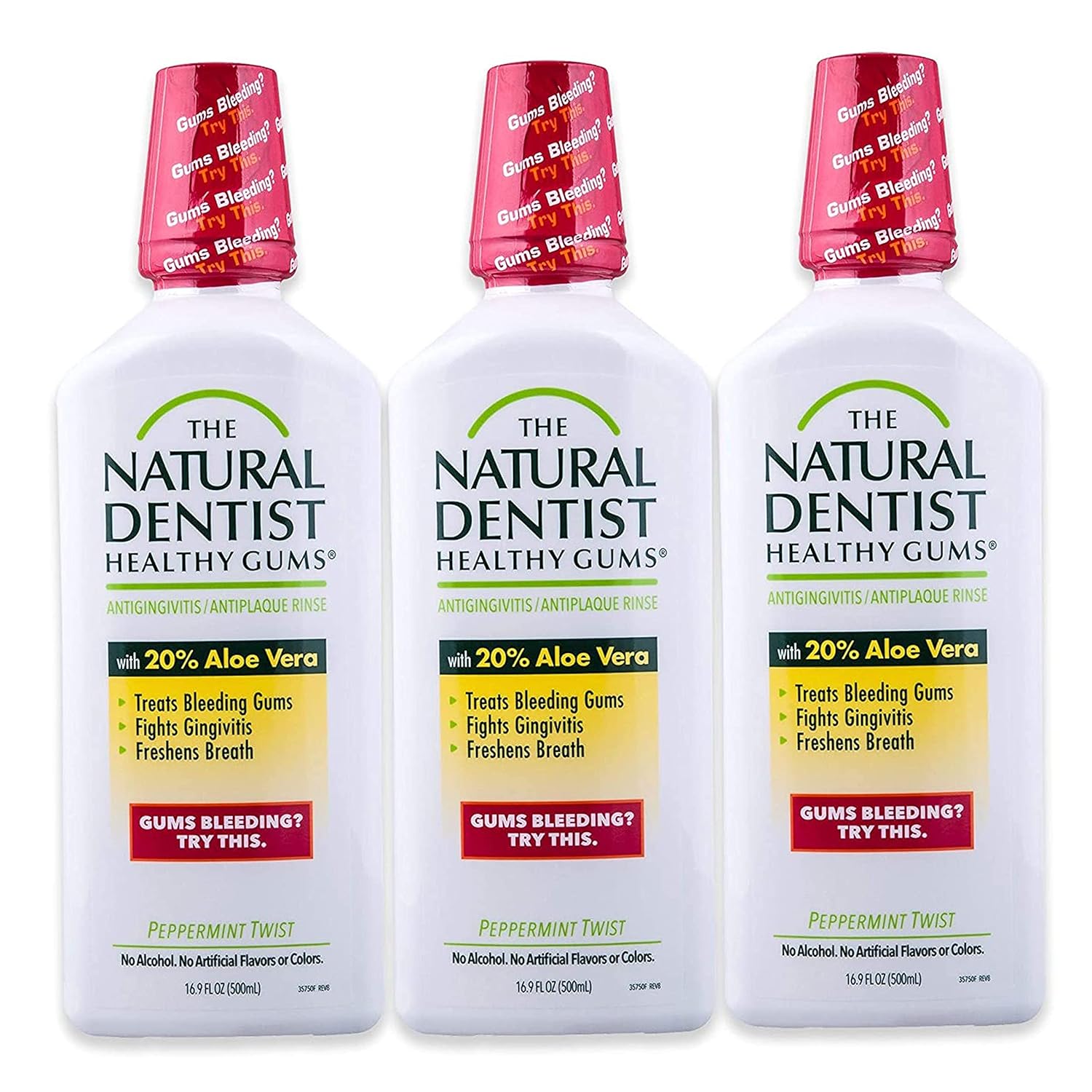 Buy now The Natural Dentist Healthy Gums Antigingivitis/Antiplaque Rinse, Adults 12 & Up, Gingivitis Mouthwash for Bleeding Gums, Safe for Chemo Patients, Aloe Vera, Alcohol-free, Three 16.9 fl oz bottles 50.7 Fl Oz (Pack of 1) Peppermint Twist Mouthwash at indiglob india
