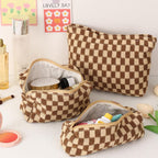Buy now LYDZTION Makeup Bag Cosmetic Bag for Women,1Pcs Large Capacity Makeup Bags and 1Pcs Pencil Case Makeup Brushes Storage Bag Travel Toiletry Bag Organizer at indiglob india