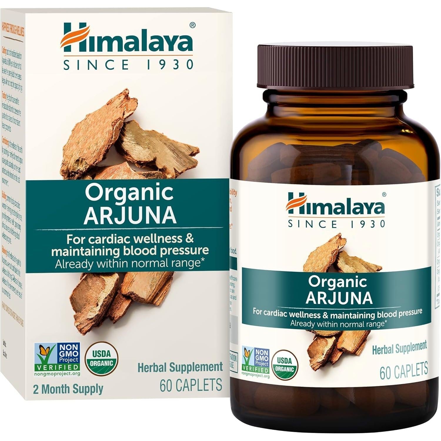 Buy now Himalaya Organic Arjuna, 60 Day Supply - Herbal Supplement Supporting Heart Health and Normal Blood Pressure - USDA Organic, Vegan, Non-GMO, Gluten Free, 700 mg, 60 Caplets 1 at indiglob india