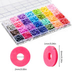 28 Colors 3500 Pcs Clay Beads Kit for Bracelets Making, Flat Round Polymer Spacer heishi Clay Beads for Craft and Jewelry Making