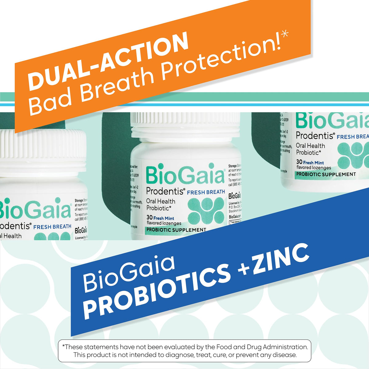 BioGaia Prodentis Fresh Breath Oral Probiotics for Bad Breath & Halitosis