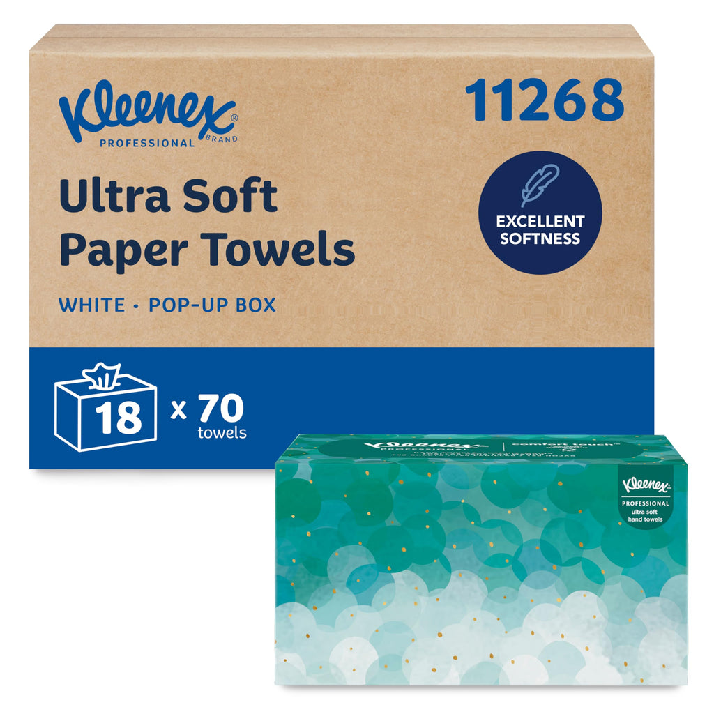 Kleenex Professional Ultra Soft Paper Towels, Bulk, 18 x 70 Sheets (11268)