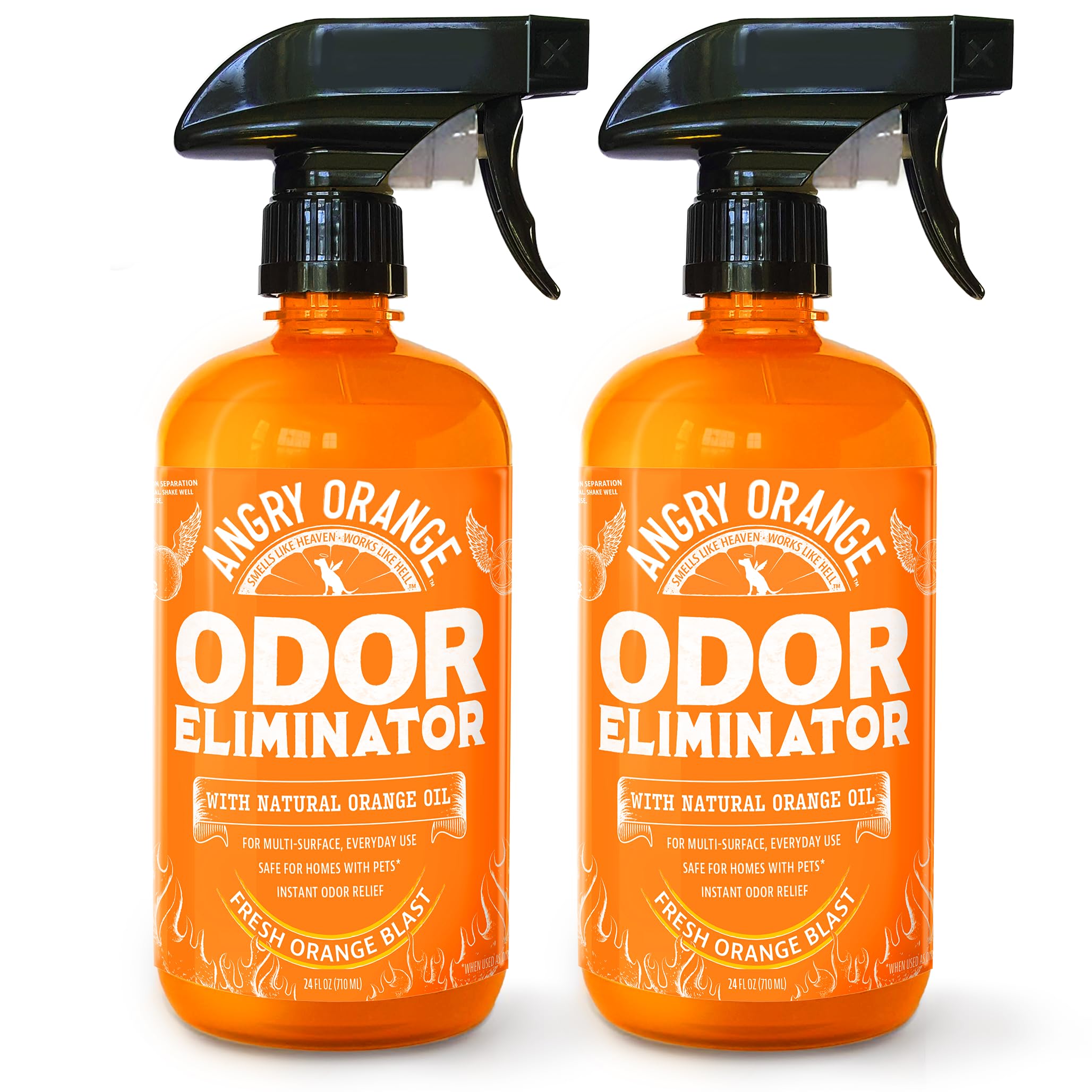 Buy now ANGRY ORANGE Pet Odor Eliminator for Dog and Cat Urine, Carpet Stains, and Strong Smells – Citrus Cleaner with Natural Orange Oil – 24 oz Citrus 24oz (2 pack) at indiglob india