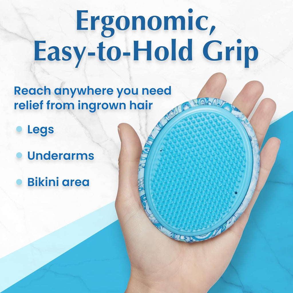Buy now Dylonic Body Brush for Razor Bumps and Ingrown Hairs Treatment - 1pk Skin Exfoliator for Body Shaving Irritation, Strawberry Legs, Armpit, Bikini Line - Blue at indiglob india