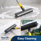 Yocada Floor Scrub Brush Telescopic Handle 2 in 1 Scrape Brush 55.9 inch