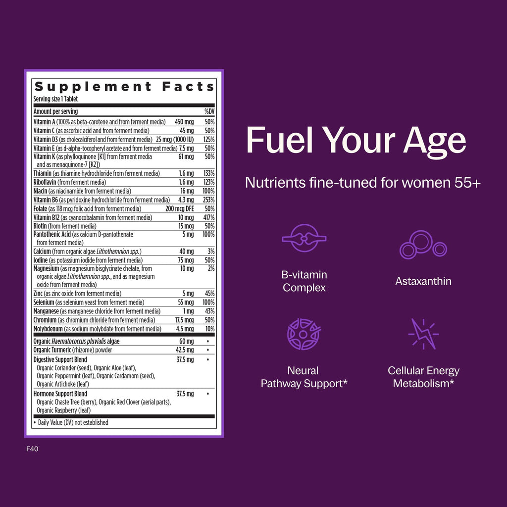 New Chapter Every Woman's One Daily 55+ Multivitamin, 96 Tablets | Supports Immune, Bone, and Vision Health, Gentle on the Stomach, Non-GMO, Gluten Free, Dairy Free, Vegetarian, and Kosher