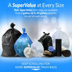 Reli. 6-10 Gallon Trash Bags | 1000 Bags | Clear