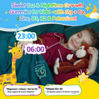 Kids 4+ Magnesium + Saffron Sleep Gummies, Relax Happy Filled Gummy, Bedtime Calcium Zinc, Mineral + Multivitamin Gummies, Melatonin Free | Vitamin D3 K2 | Bone, Only Need 1 Gummy - Sweet Dream Magic