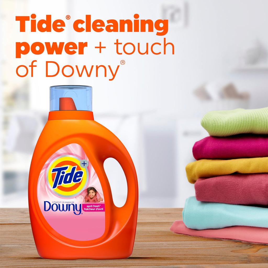 Buy now Tide Plus Boost of Ultra Downy Liquid Laundry Detergent, April Fresh Scent, 84 fl oz, 59 Loads, Laundry Detergent Liquid with Long-Lasting Freshness at indiglob india