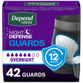 Depend Guards Incontinence Pads for Men, Overnight Absorbency, 42 Count