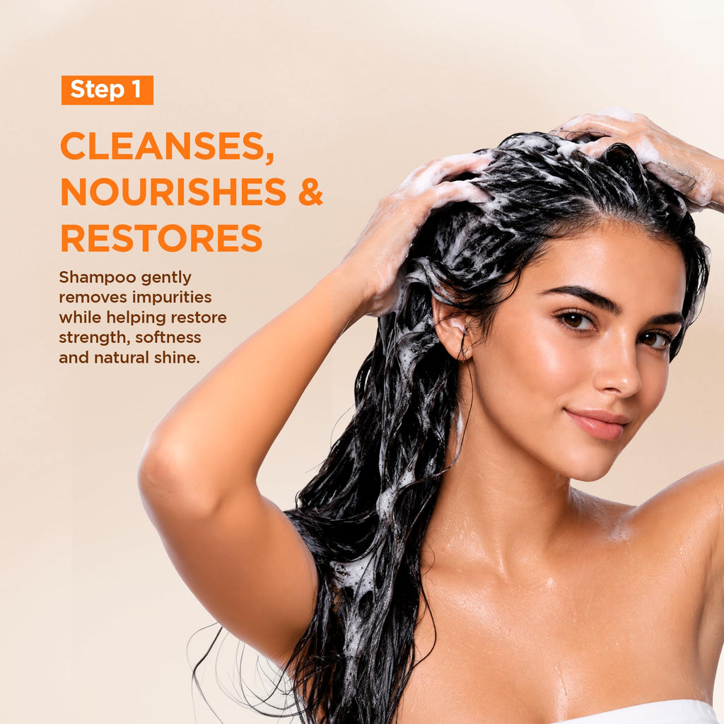 KATIVA Keratin Shampoo and Conditioner Set, Sulfate Free Formula for Damaged, Dry and Dull Hair, Nourishes, Softens and Adds Shine, 355 mL Each