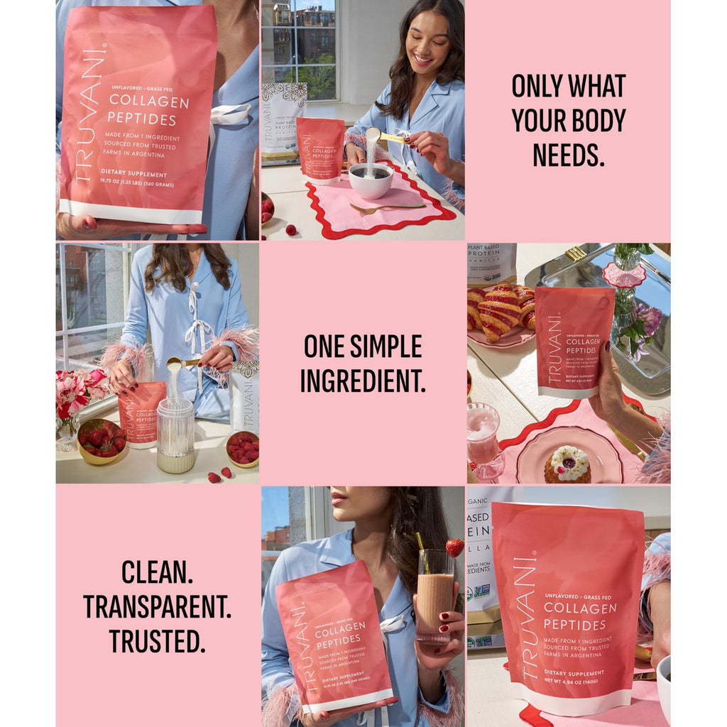 Truvani Hydrolyzed Collagen Peptides | Unflavored | 28 Servings | 20g Grass-Fed Collagen Protein Powder | Promotes Hair, Nail, Skin, and Joint Health | Keto | Gluten & Dairy Free