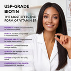 Biotin 10000mcg + Silicon - Pharmaceutical Grade Biotin - 120 Softgels | Biotin Supplement for Hair Growth Support, Skin & Nails for Women - Max Strength & 100% Bioavailability - 120-Day Supply