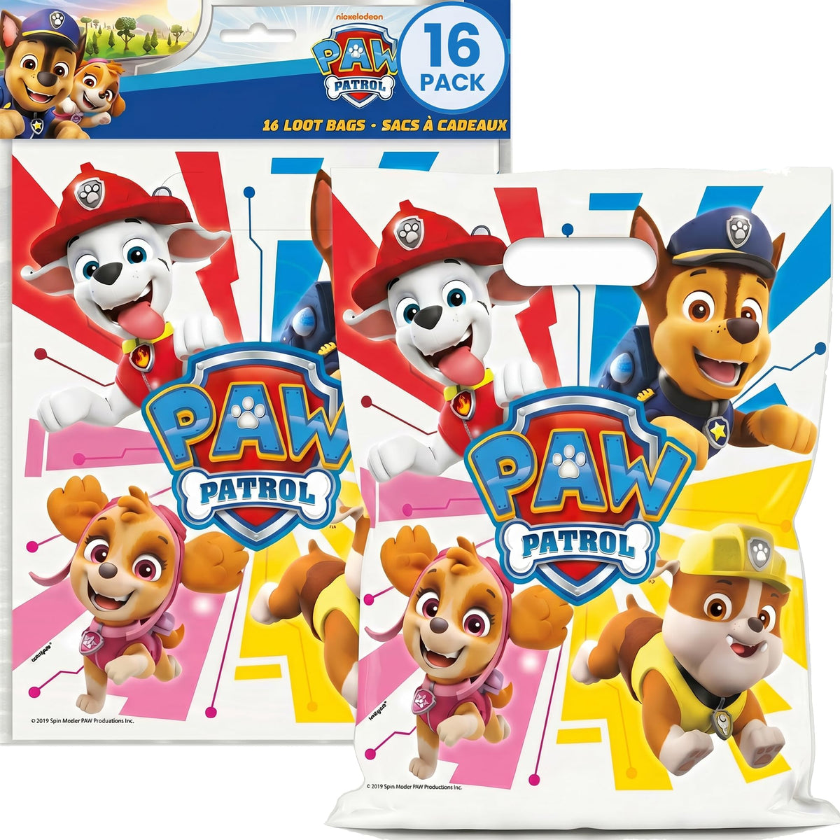 Paw Patrol Goodie Bags for Paw Patrol Party Favors | 16 Pack Party Bags
