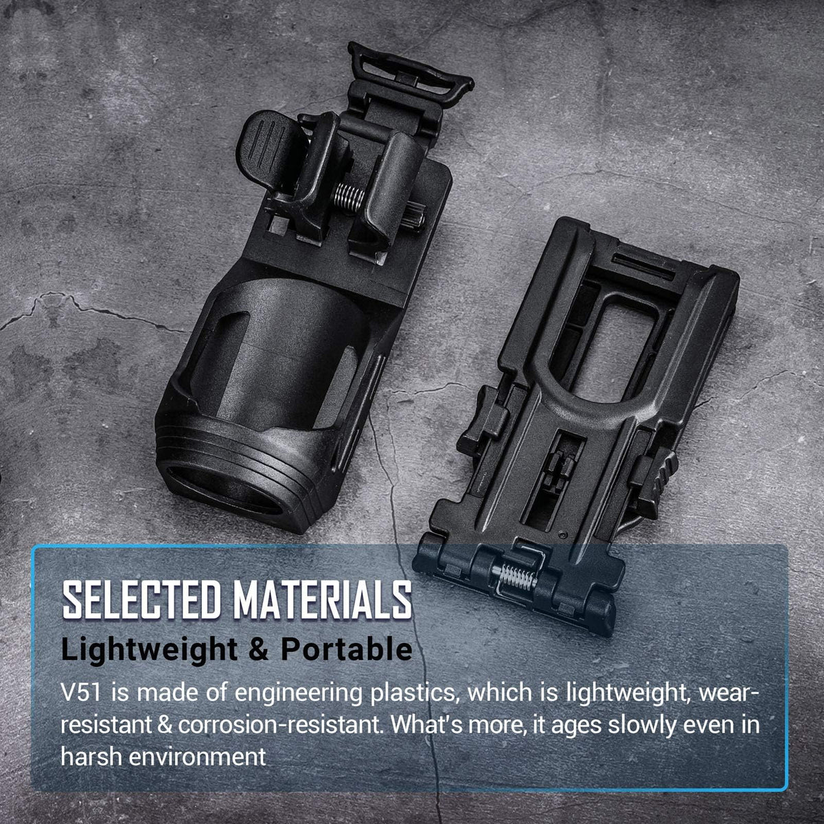NEXTORCH V51 Tactical Flashlight Holster with Lever Side Lock System