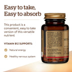 Solgar Methylcobalamin (Vitamin B12) 5000 mcg, 60 Nuggets - Cherry Flavor - Supports Energy Metabolism - Body-Ready, Active Form - Non-GMO, Vegan, Gluten Free - 60 Servings