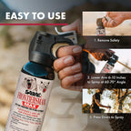 Sabre Frontiersman MAX Bear Spray & Mountain Lion Deterrent, Holster, Bell Kit – 40‑Foot Range, Max Strength 2% Major Capsaicinoids, EPA‑Registered, Self Defense for Hiking, Camping & Hunting, 7.9 oz